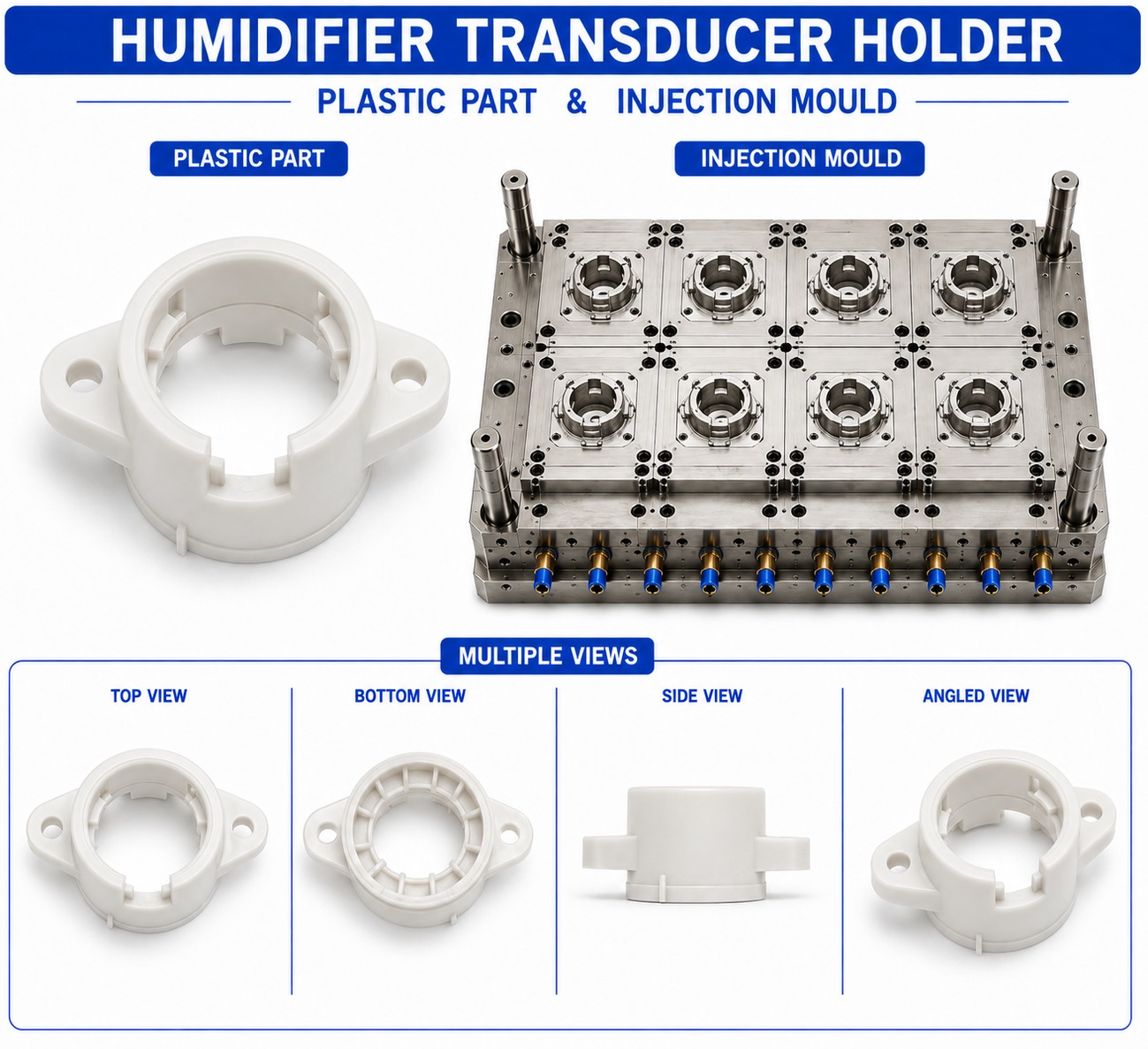 Humidifier Plastic Transducer Holder Mould and Moulding Service